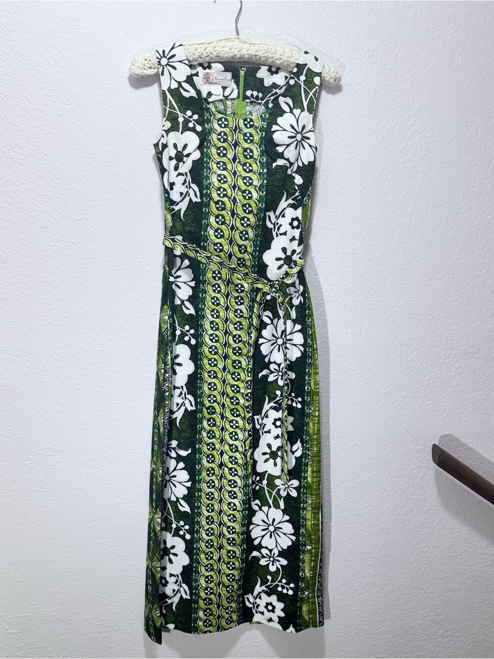 Vintage 60s Moana Kai Sleeveless Maxi Dress Purchased in Honolulu in 1967